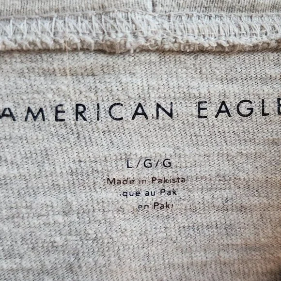 American Eagle Outfitters Striped Hooded Pullover Sweatshirt Size Large - Picture 6 of 13